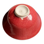 Vintage Studio Art Pottery Red Oxblood Glaze Chawan Matcha Tea Bowl