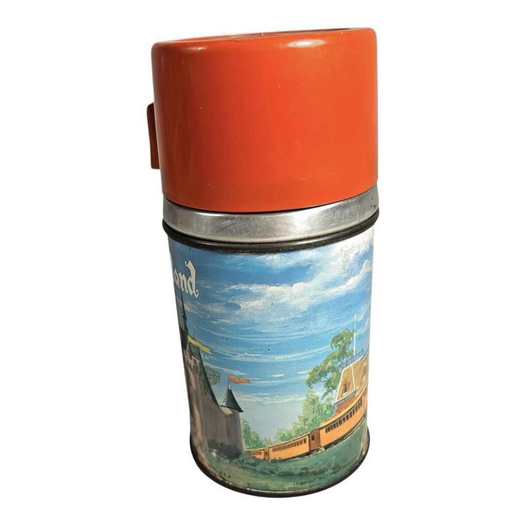 Vintage 1960 Aladdin Disneyland Metal Lunch Box & Thermos Set