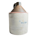 Antique Early Southern Stoneware Whiskey Jug Albany Slip Glaze Monogram Crock