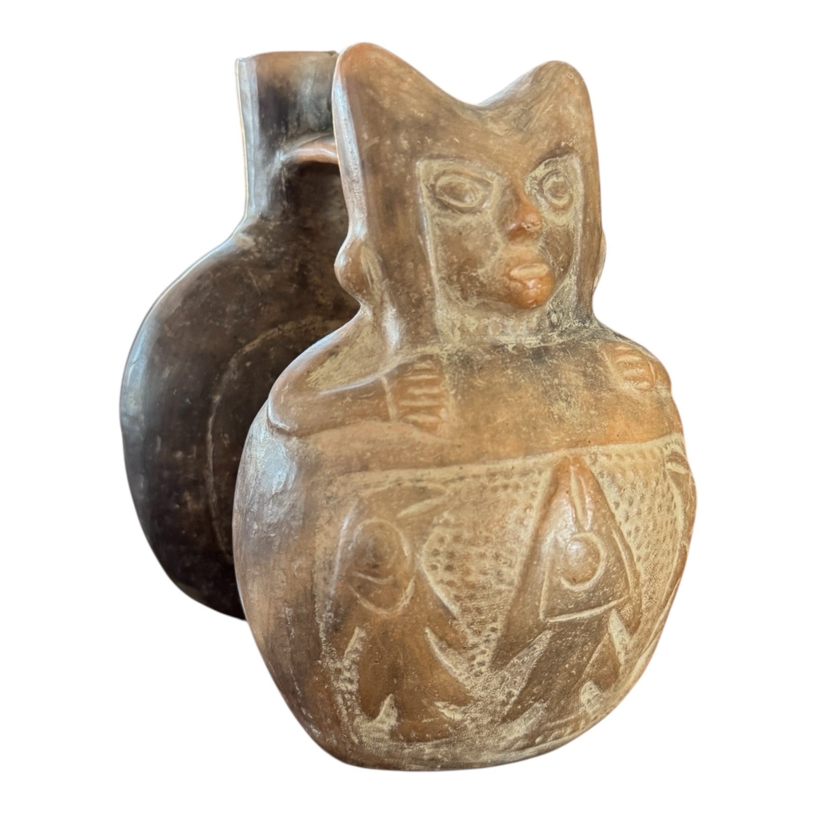 Pre-Columbian West Mexico Colima Double Chamber Effigy Vessel - Anthropomorphic
