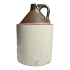 Antique Early Southern Stoneware Whiskey Jug Albany Slip Glaze Monogram Crock
