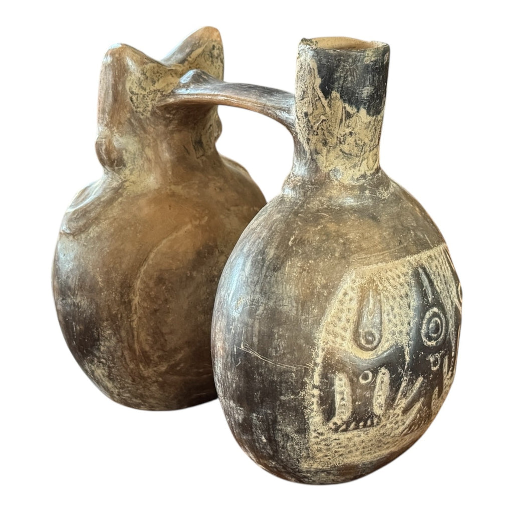 Pre-Columbian West Mexico Colima Double Chamber Effigy Vessel - Anthropomorphic