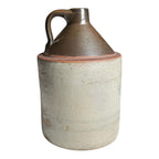 Antique Early Southern Stoneware Whiskey Jug Albany Slip Glaze Monogram Crock