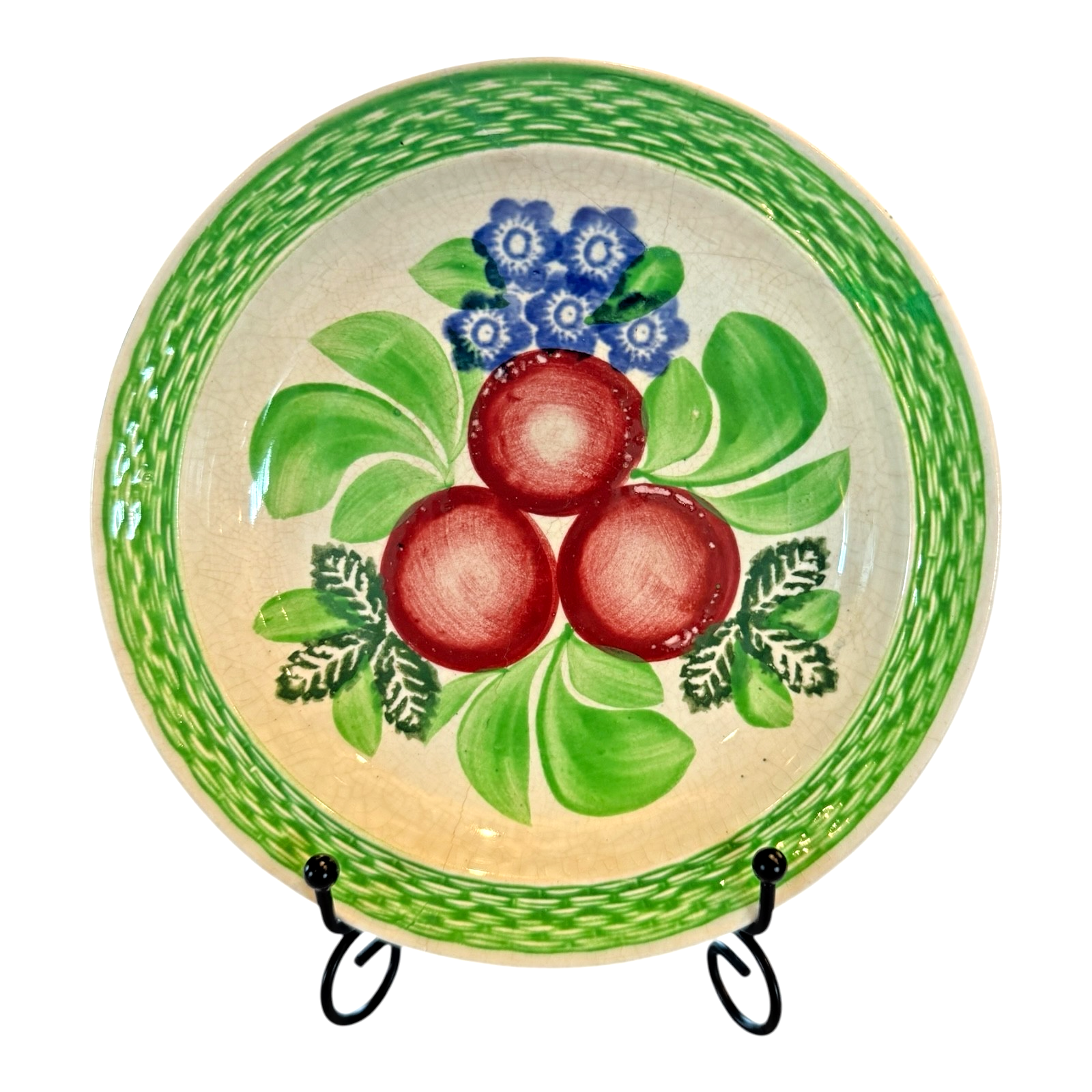 Antique Staffordshire Adams Tunstall Plum Fruit Tea Plate 7"
