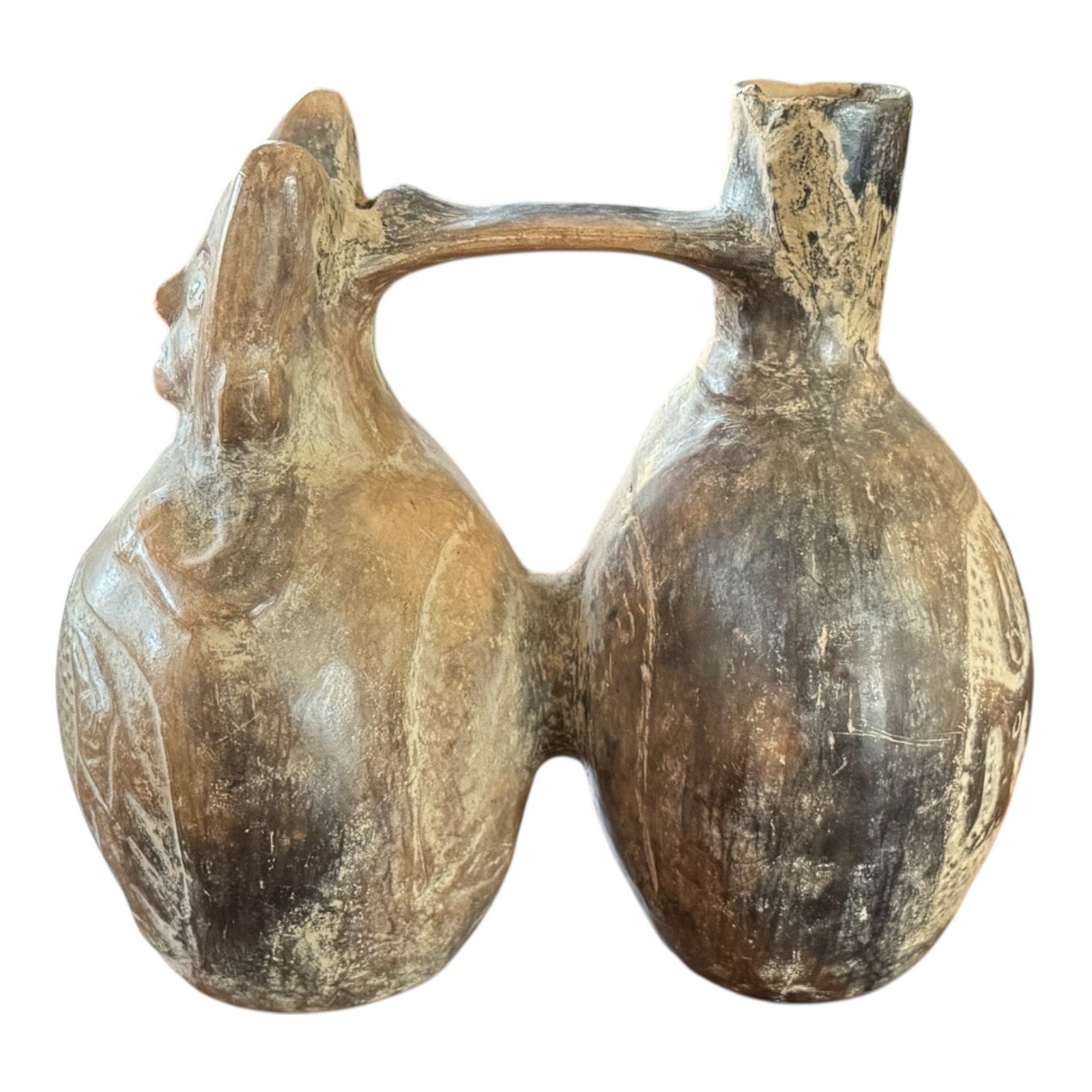 Pre-Columbian West Mexico Colima Double Chamber Effigy Vessel - Anthropomorphic