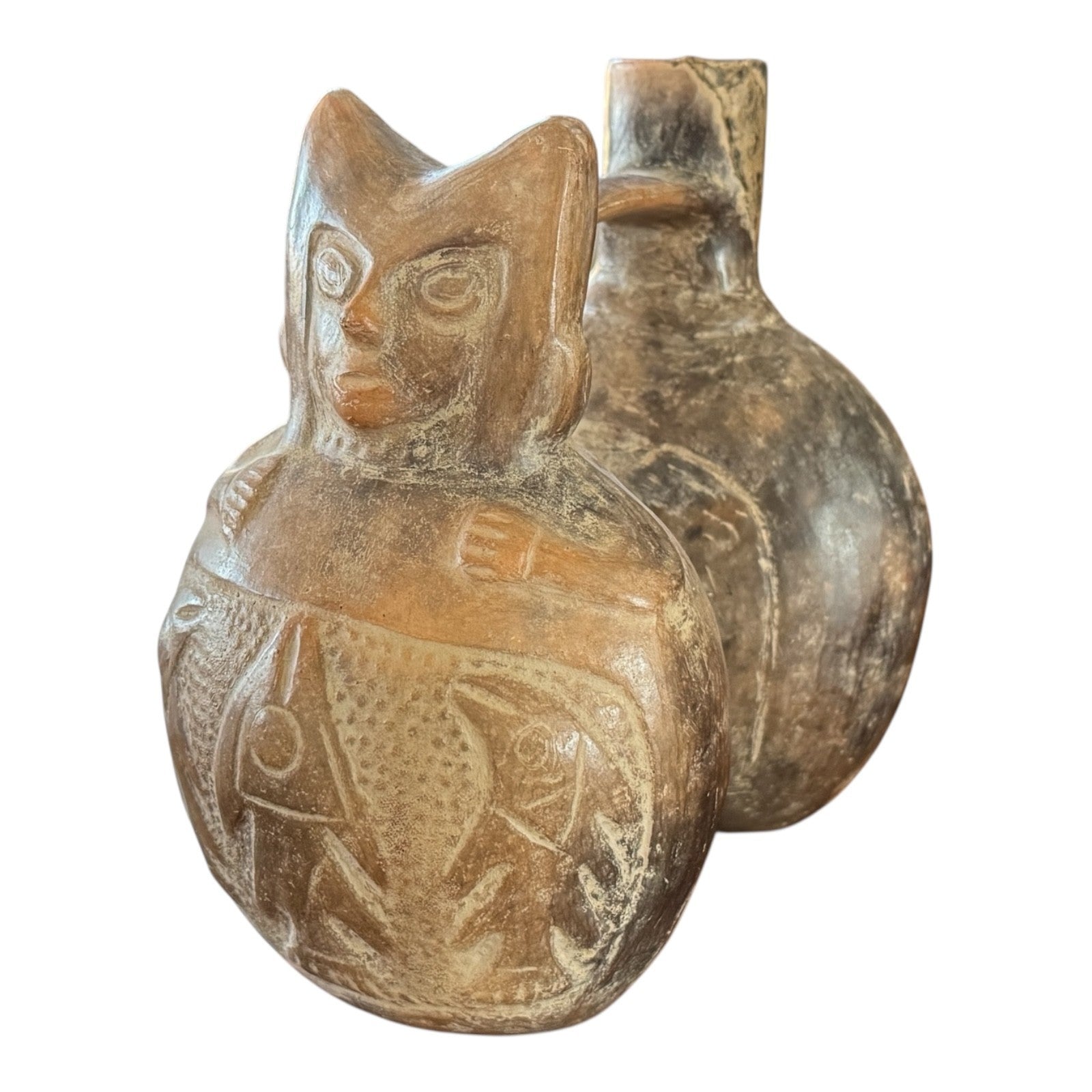Pre-Columbian West Mexico Colima Double Chamber Effigy Vessel - Anthropomorphic
