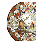 Antique Pearlware Cabinet Plate in Apothecary or Parasol Chinoserie Pattern