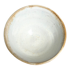 Vintage Studio Pottery Blue Tan Drip Glaze Art Pottery Bowl - Signed