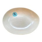 Vintage Cream Glazed Pottery Serving Platter - Martha Stewart Prop Library