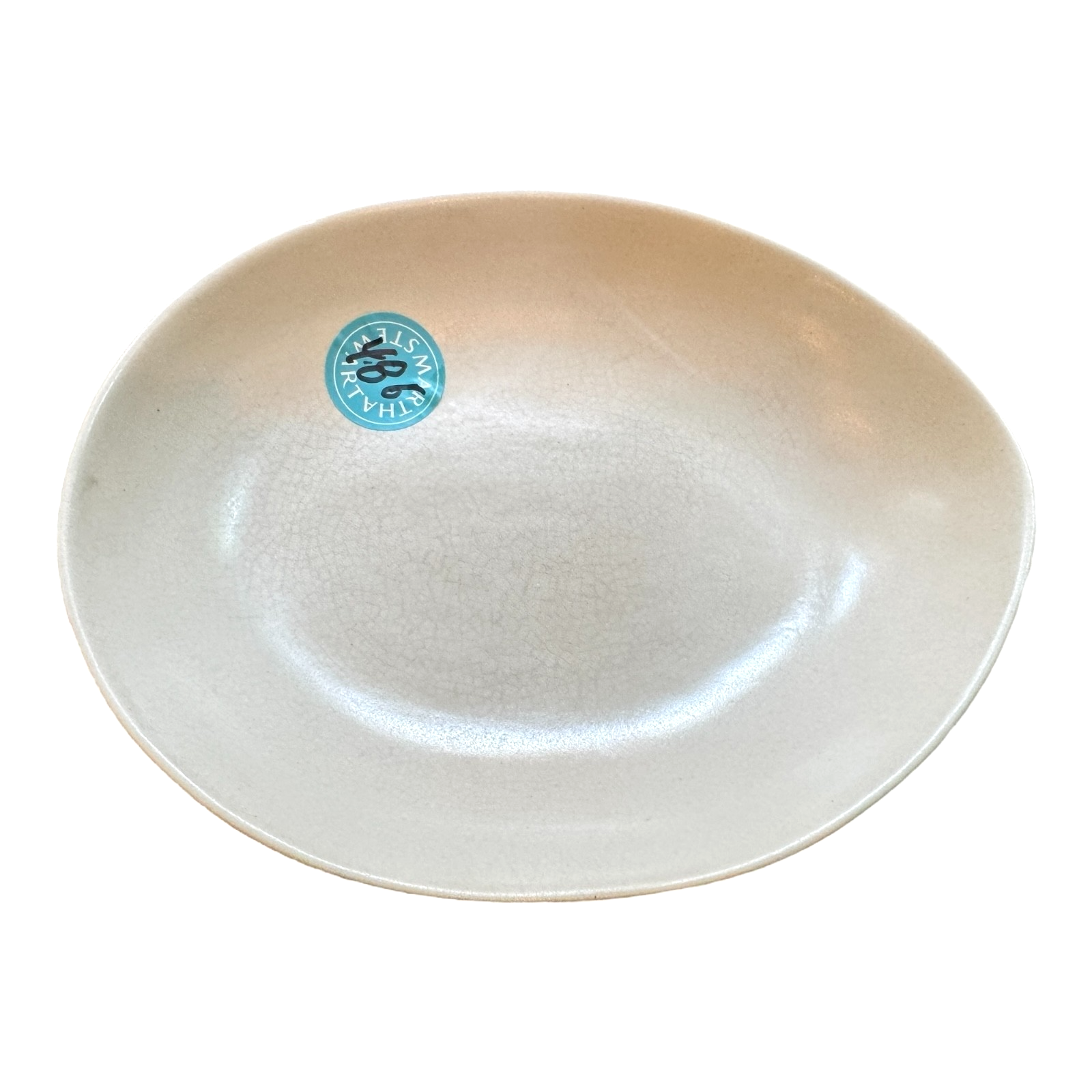 Vintage Cream Glazed Pottery Serving Platter - Martha Stewart Prop Library