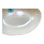 Vintage Cream Glazed Pottery Serving Platter - Martha Stewart Prop Library