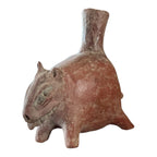 Antique Pre-Columbian Colima Pottery Zoomorphic Dog Effigy Vessel, West Mexico