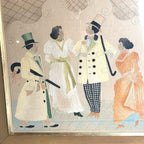 Antique African American Needlework Textile Cloth Picture