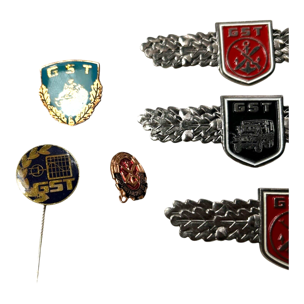 Vintage Lot of 15 GST East Germany Sport & Technology Badges and Pins