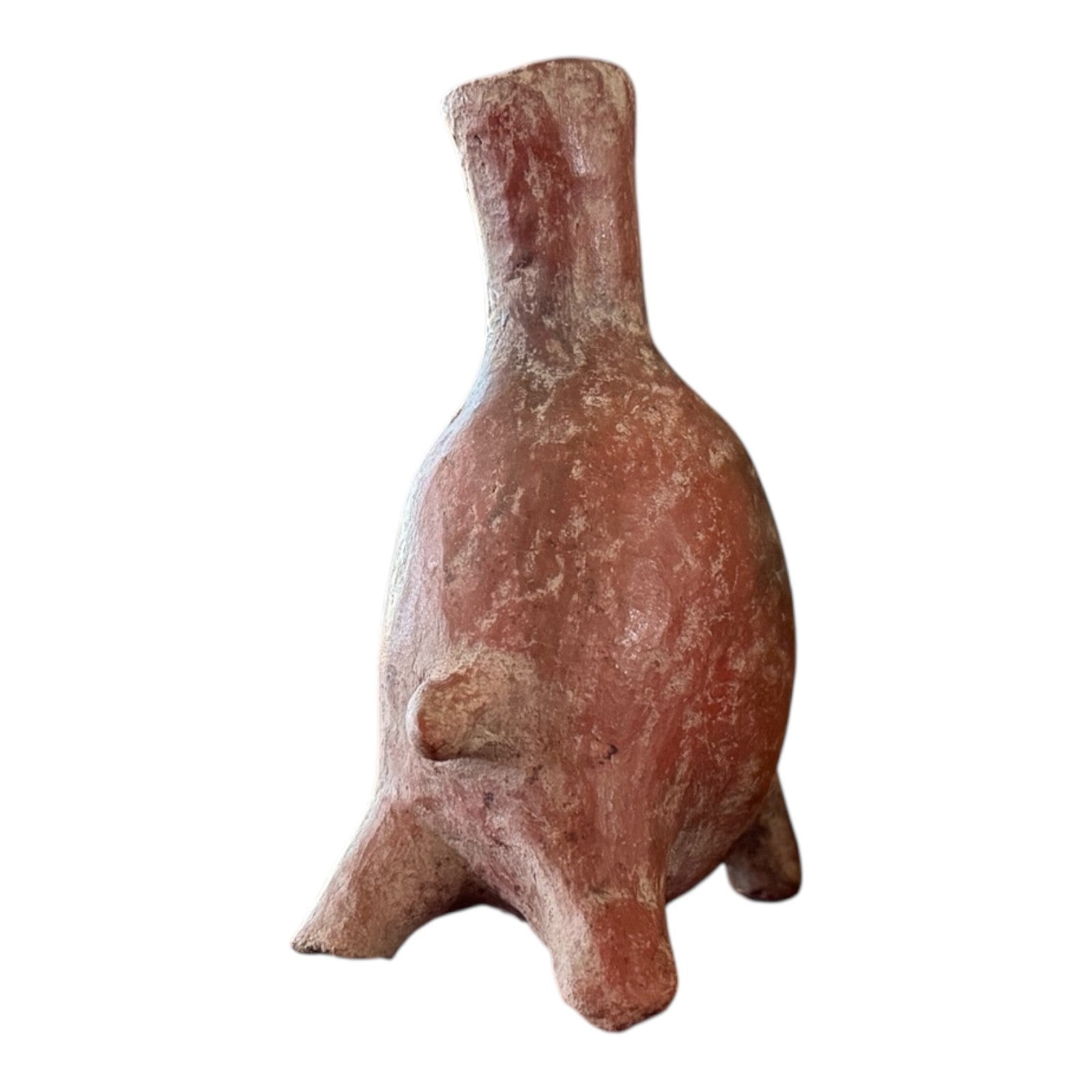 Antique Pre-Columbian Colima Pottery Zoomorphic Dog Effigy Vessel, West Mexico