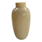 Antique Hand Painted Opaline Floral Handblown Glass Vase