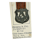 Antique Jr Order United American Mechanics Sterling Silver Medal Badge