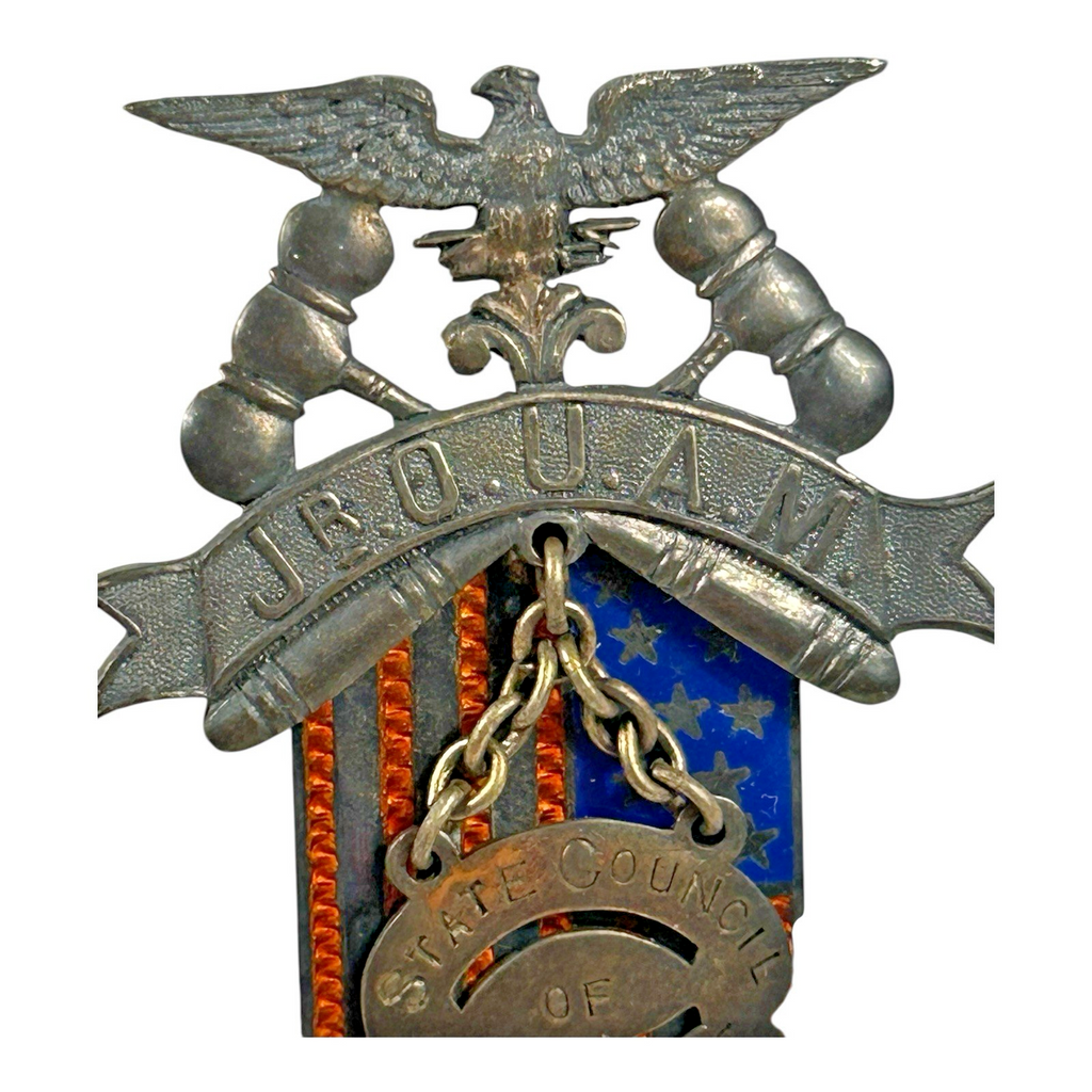 Antique Jr Order United American Mechanics Sterling Silver Medal Badge