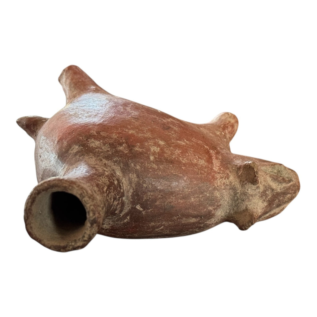Antique Pre-Columbian Colima Pottery Zoomorphic Dog Effigy Vessel, West Mexico