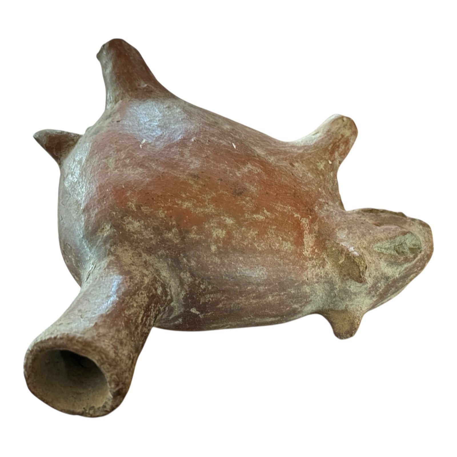 Antique Pre-Columbian Colima Pottery Zoomorphic Dog Effigy Vessel, West Mexico