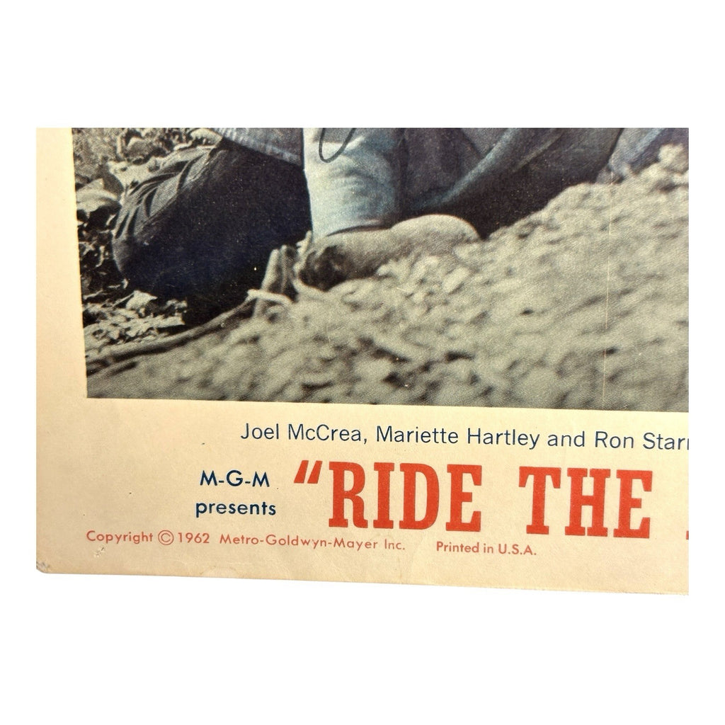 Vintage Original Lobby Card Ride the High Country - Signed by Joel McCrea
