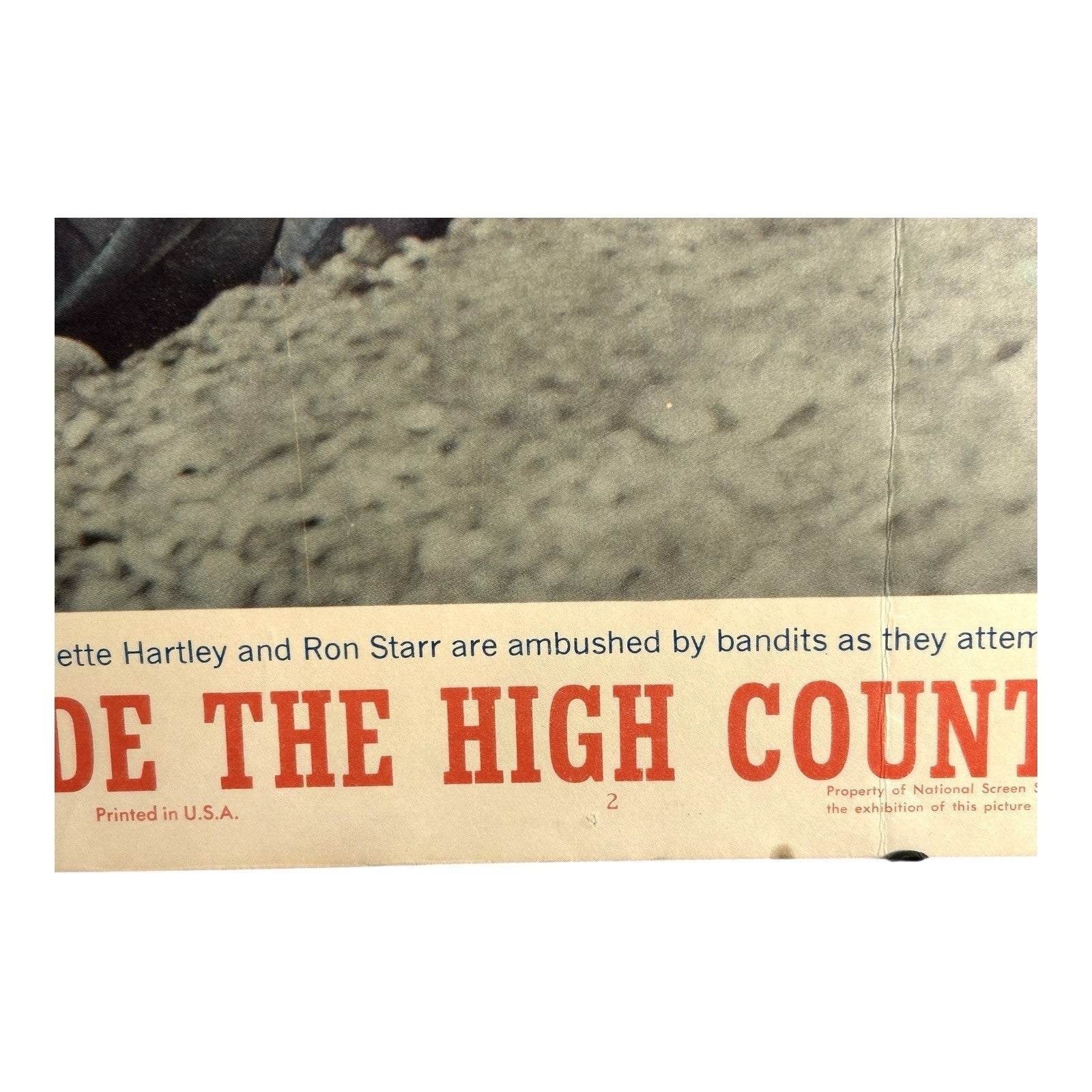 Vintage Original Lobby Card Ride the High Country - Signed by Joel McCrea