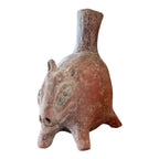 Antique Pre-Columbian Colima Pottery Zoomorphic Dog Effigy Vessel, West Mexico