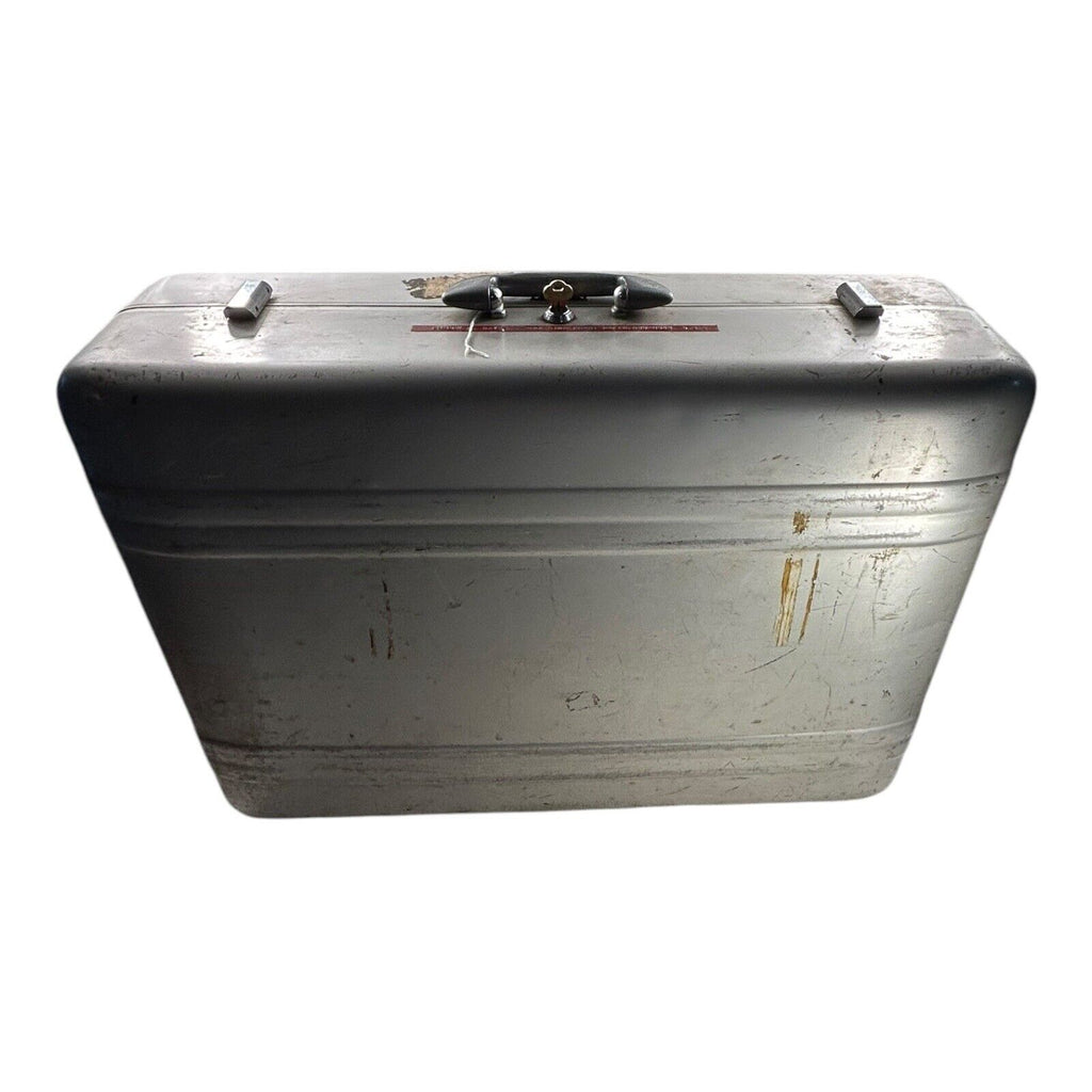 Vintage Halliburton Aluminum Suitcase with Underwater Naval Systems Center Logo