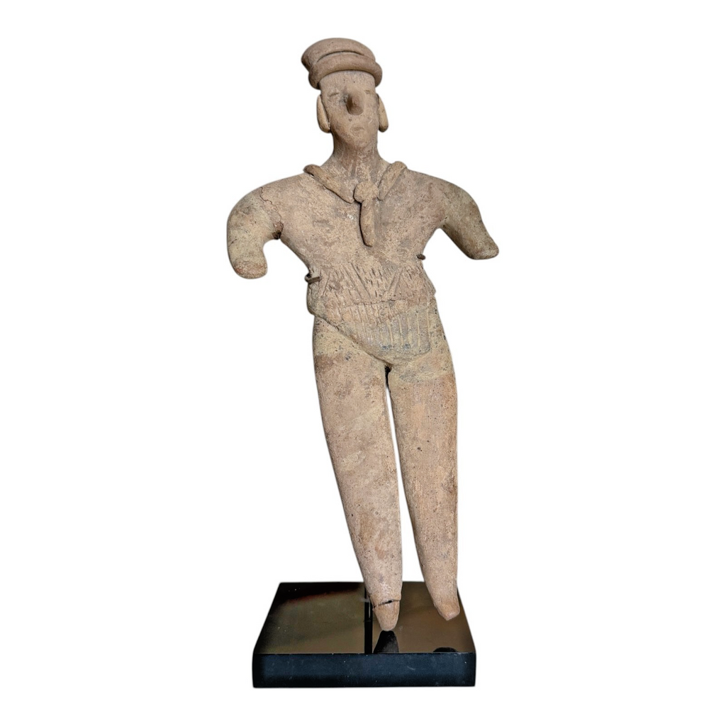 Antique Pre-Columbian Colima Pottery Flat Slab Figure
