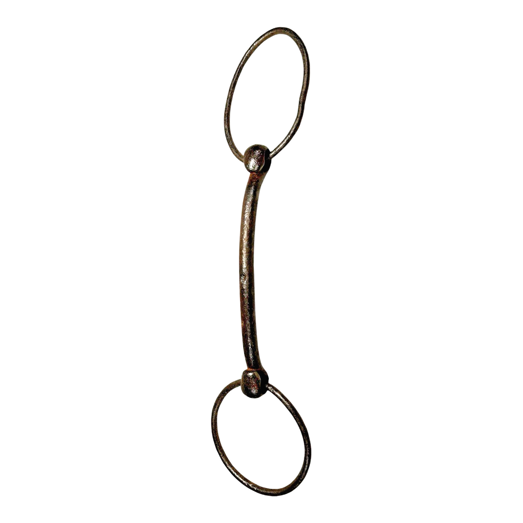 Antique Hand-Forged Wrought Iron Horse Snaffle Bit - Equestrian Tack