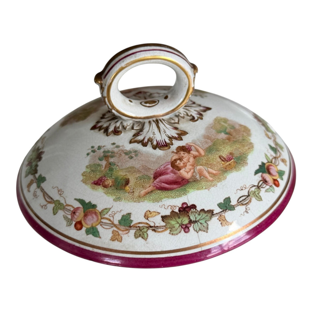 Antique Victorian Cherub Scenic Covered Tureen