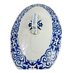 Antique Royal Vienna Porcelain Blue & White Covered Tureen - Beehive Mark