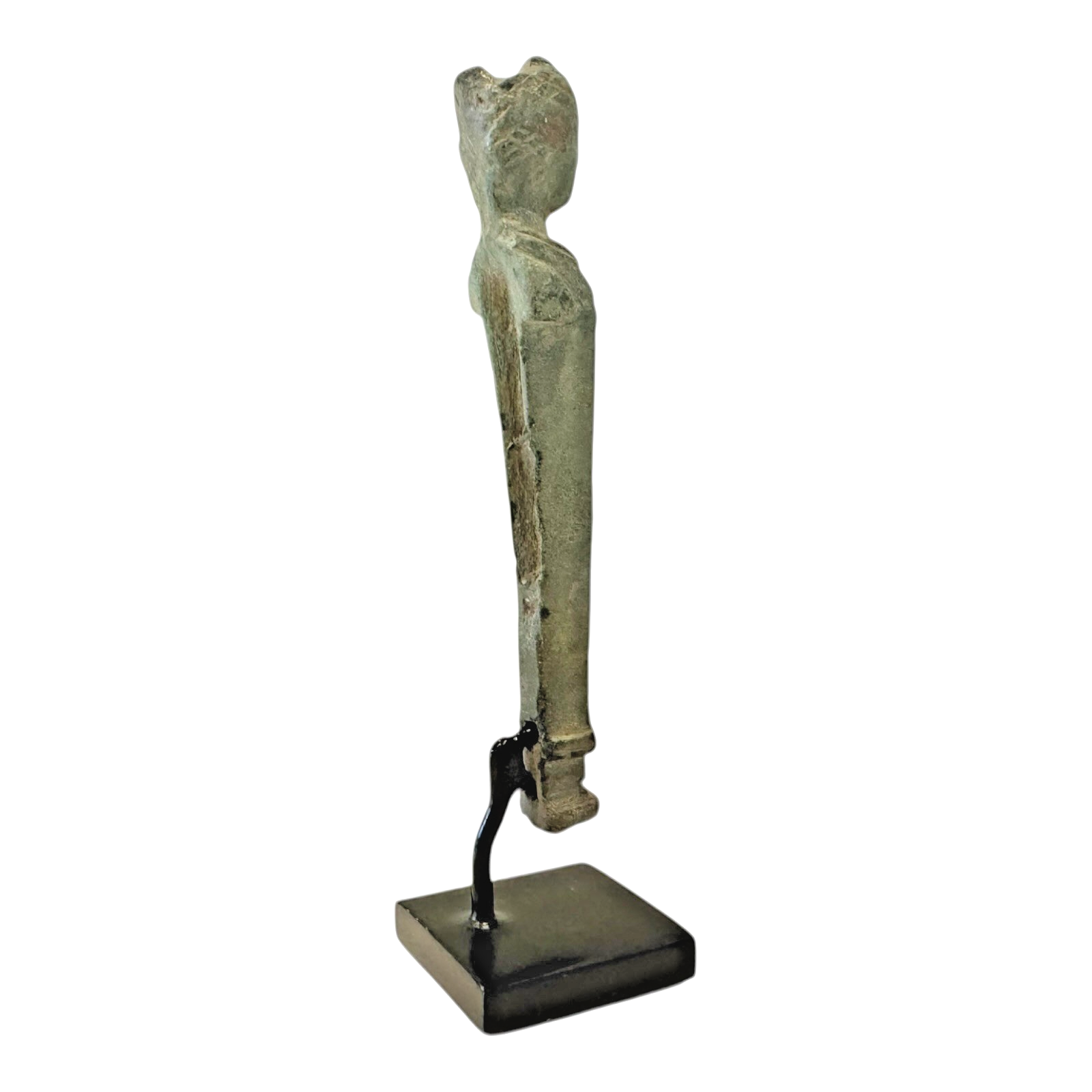Ancient Roman Bronze Herm Figure - Classical Male Sculpture on Stand