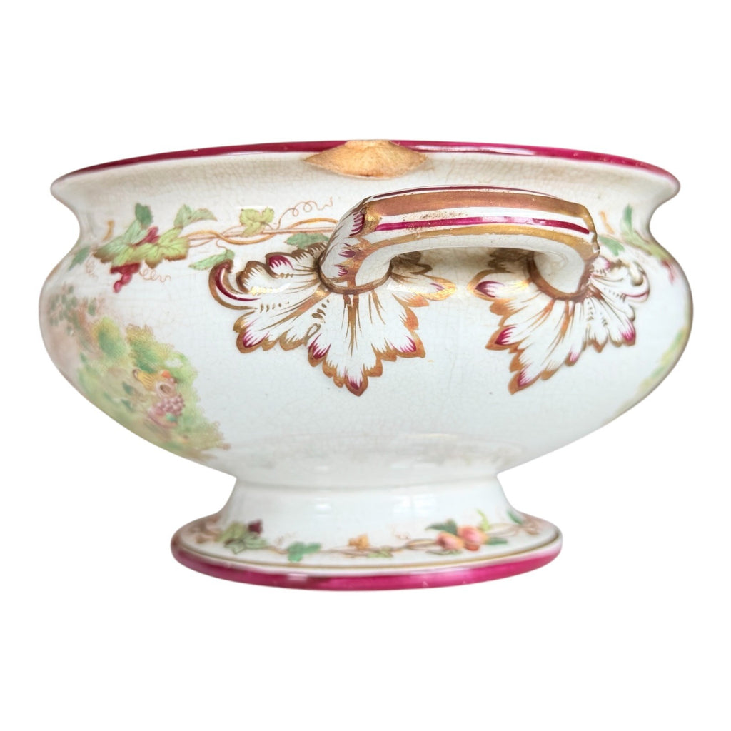 Antique Victorian Cherub Scenic Covered Tureen