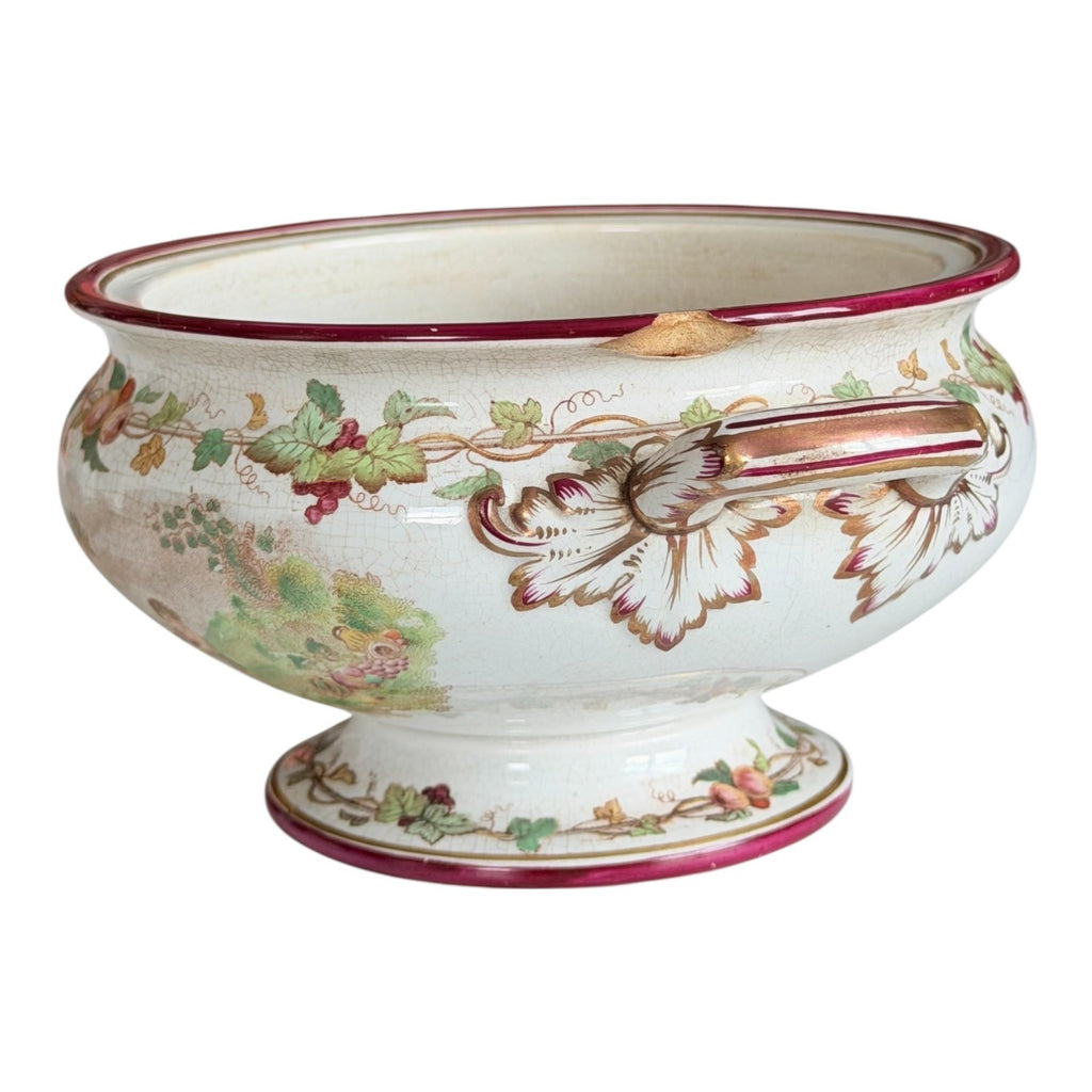 Antique Victorian Cherub Scenic Covered Tureen