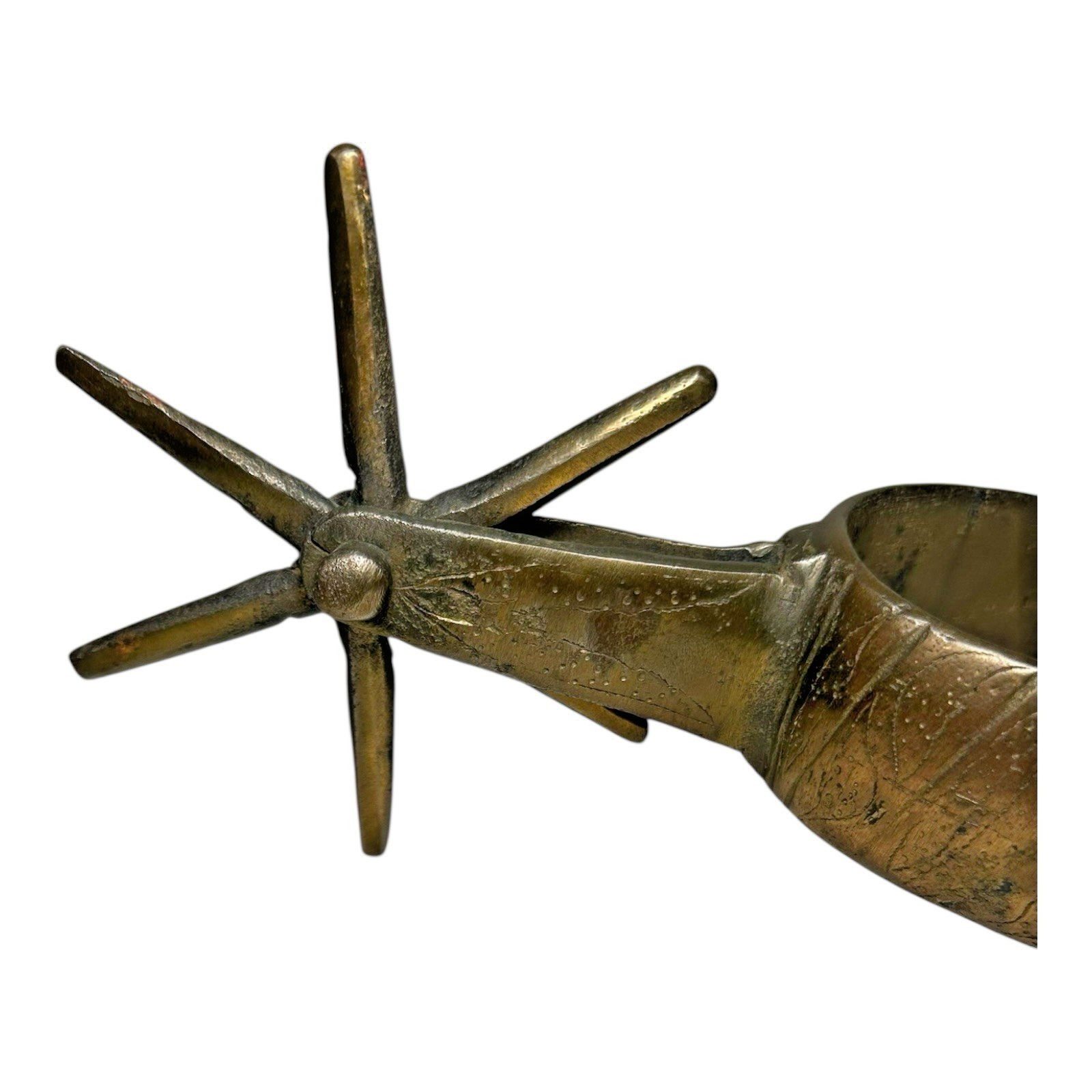Vintage Brass Horse Spur - Western Equestrian Tack Decor
