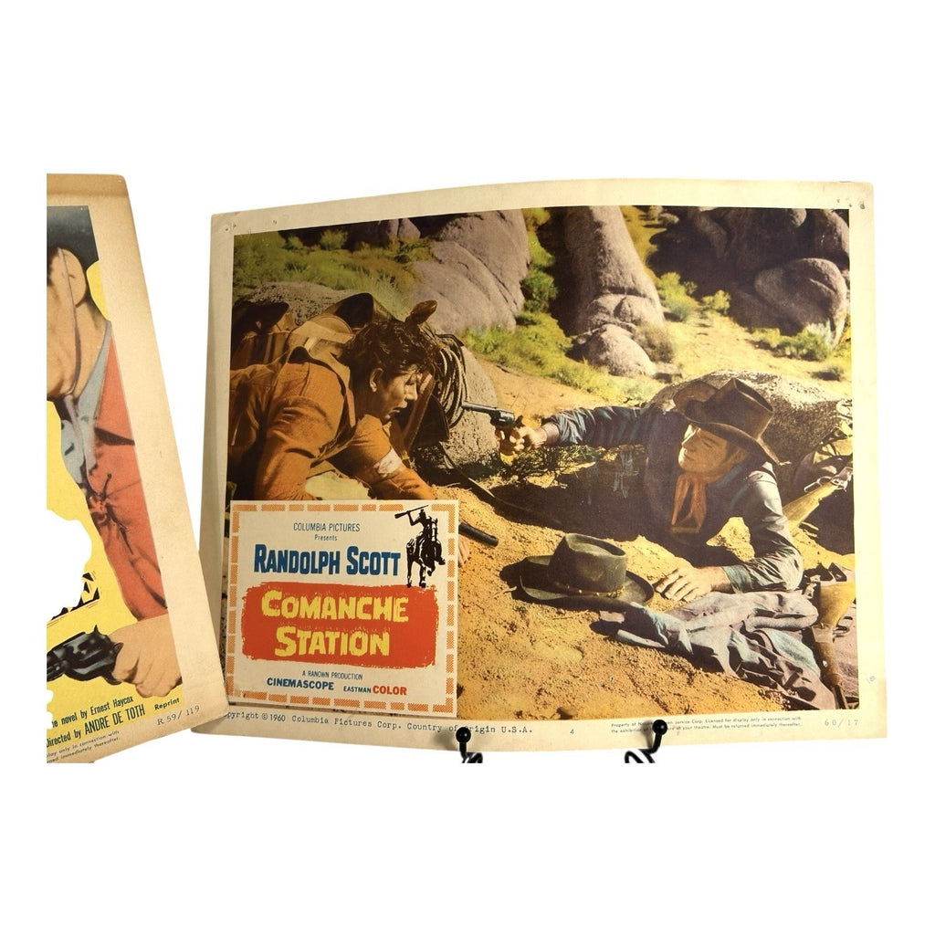 Vintage Randolph Scott Lobby Cards Set of 2 Owned by Mike Wolfe American Pickers