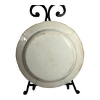 Antique William Adams & Sons Black Transferware Plate in Columbus Pattern