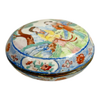 Antique Chinese Hand Painted Enamel Box – Qianlong Style, 4-Character Mark