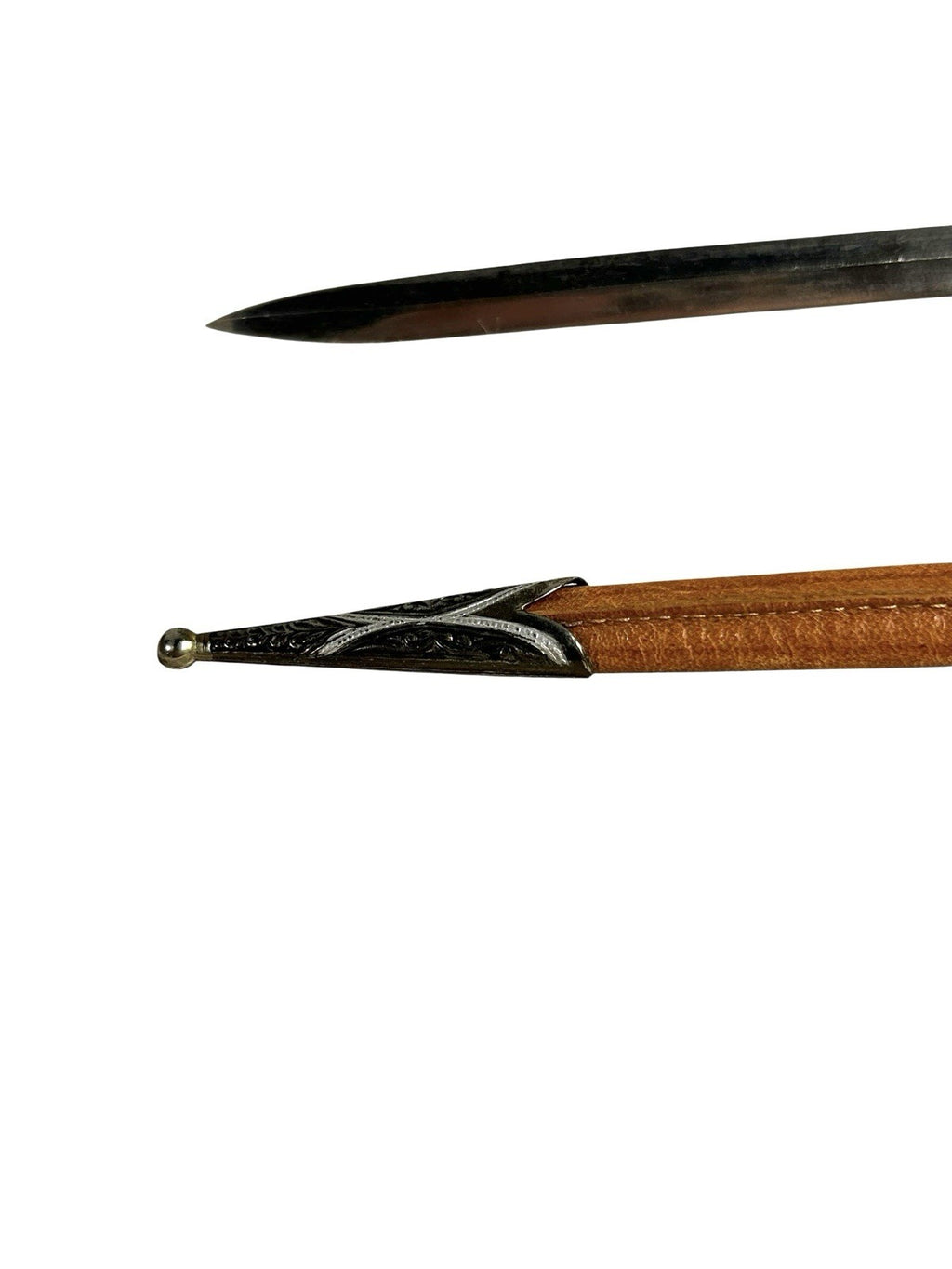 Vintage Toledo Spain Gold Silver Enamel Rapier Dagger Knife Letter Opener
