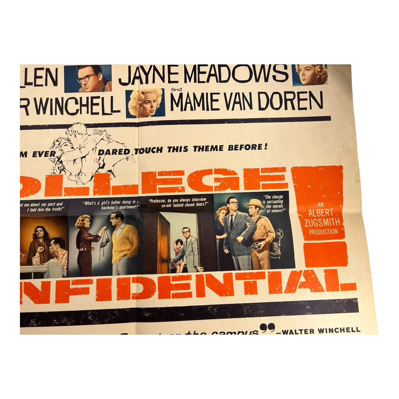 Vintage College Confidential Original Movie Poster (1960)