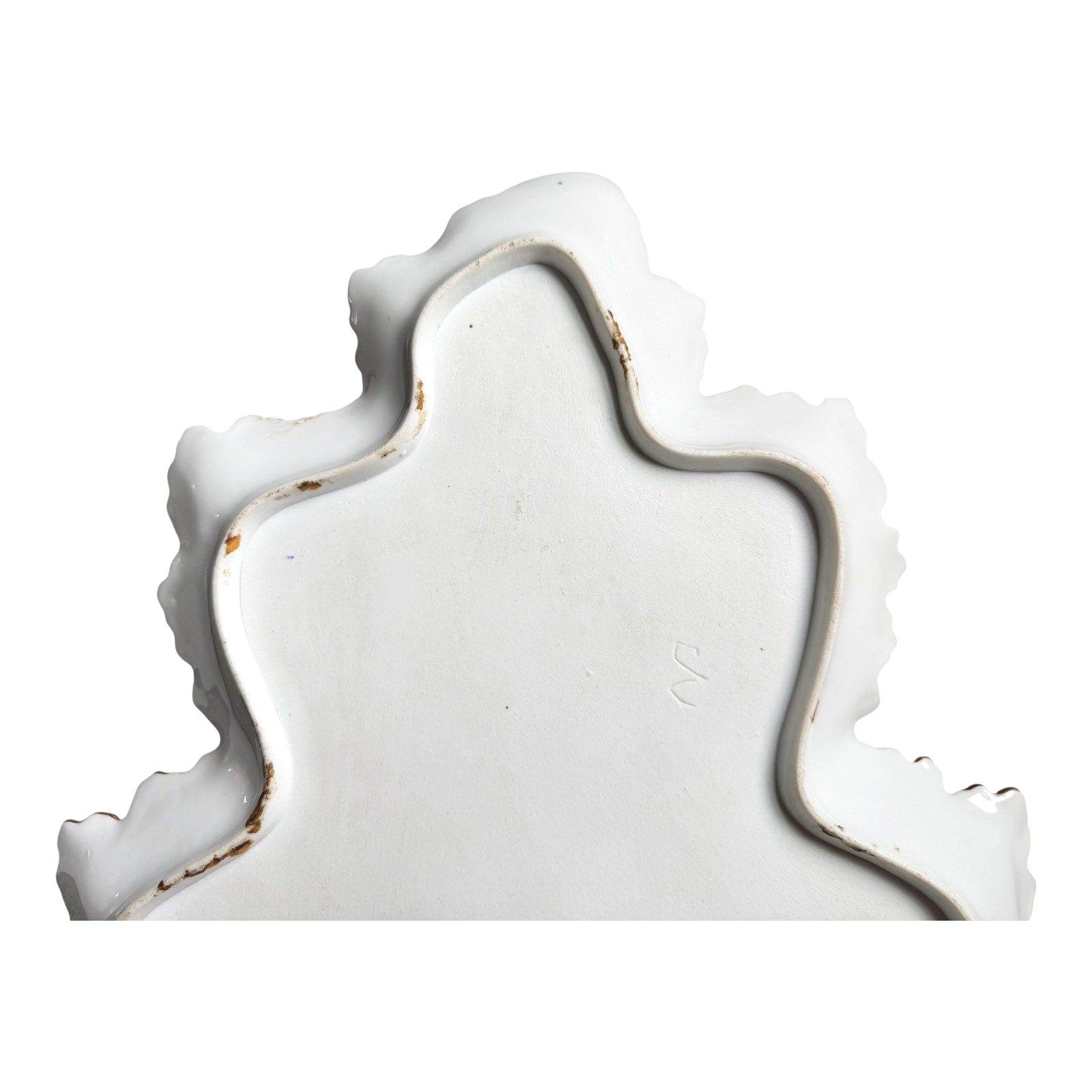 Antique Old Paris Porcelain Leaf Form Serving Dish - Floral Gold Gilt, 16"