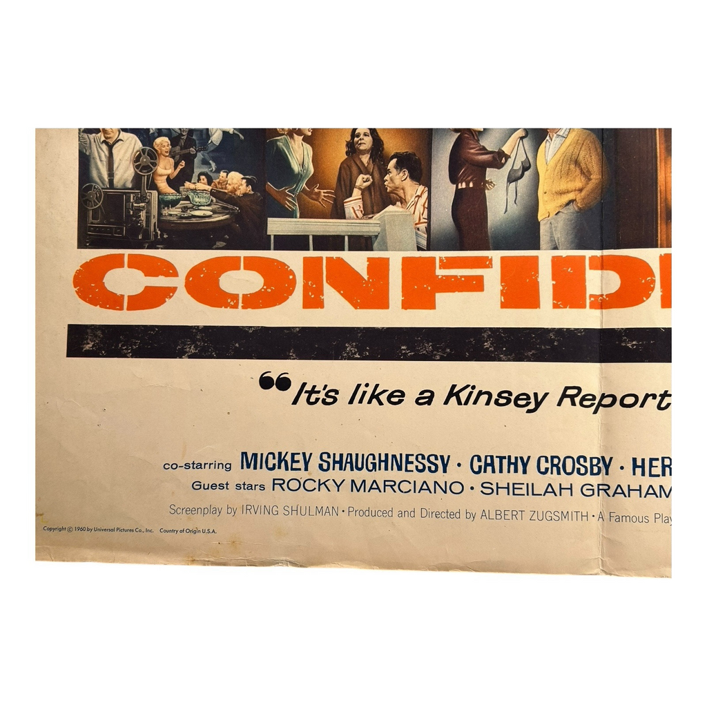 Vintage College Confidential Original Movie Poster (1960)