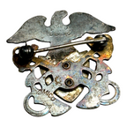 WWII US Navy Officer Eagle Pin - Sterling Silver AMICO Military Insignia