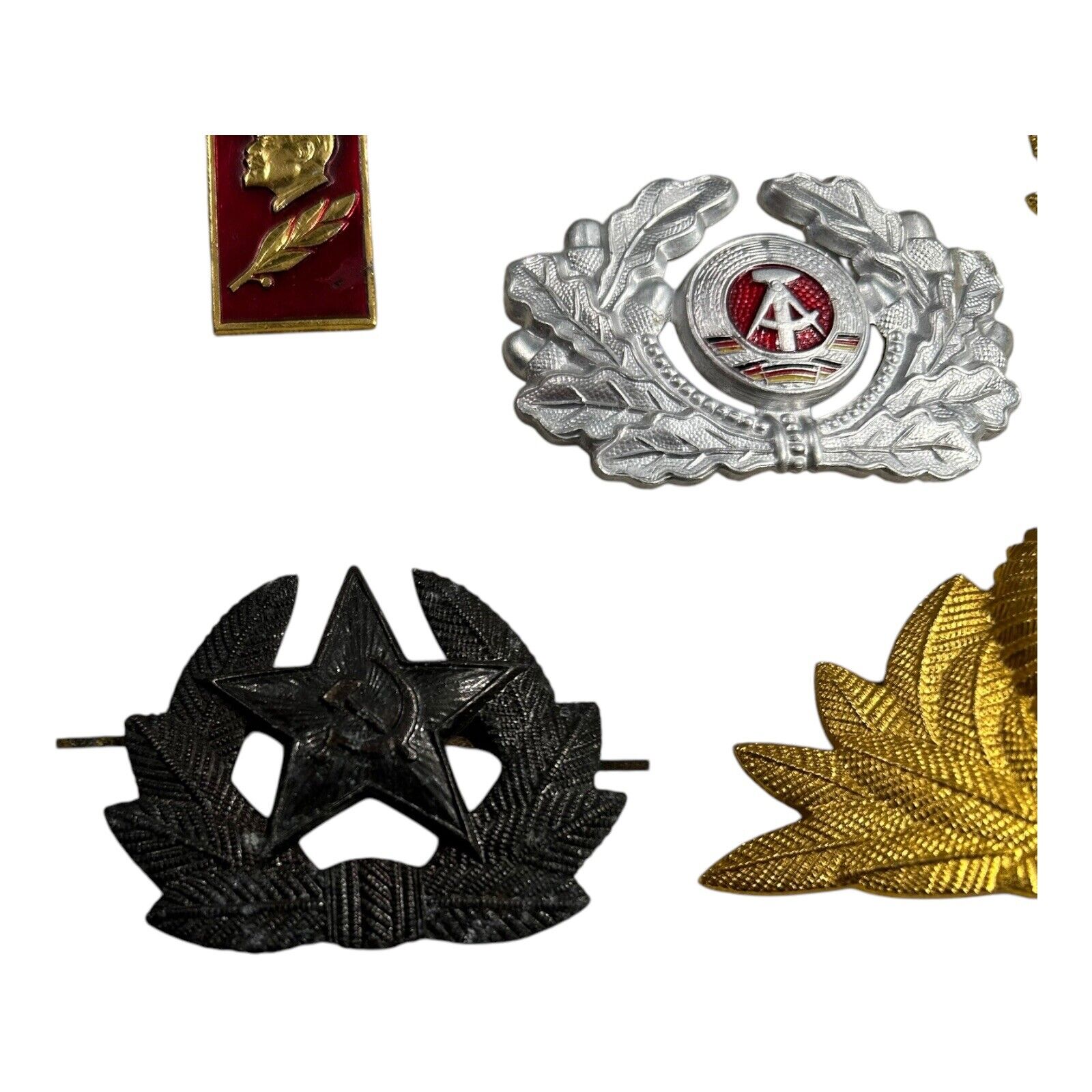 Vintage Collection 7 Pieces of Soviet Russian Military Pins and Badges