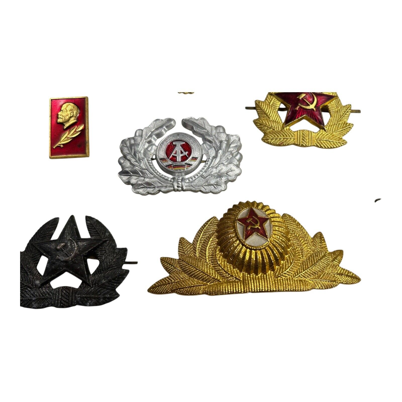 Vintage Collection 7 Pieces of Soviet Russian Military Pins and Badges