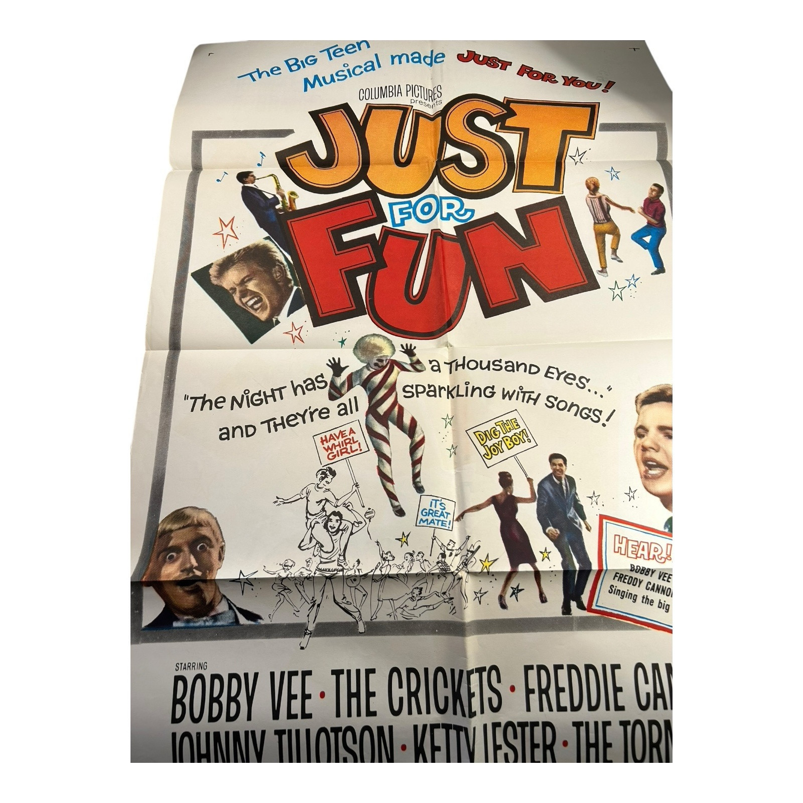 Vintage 1963 Just For Fun Movie Poster
