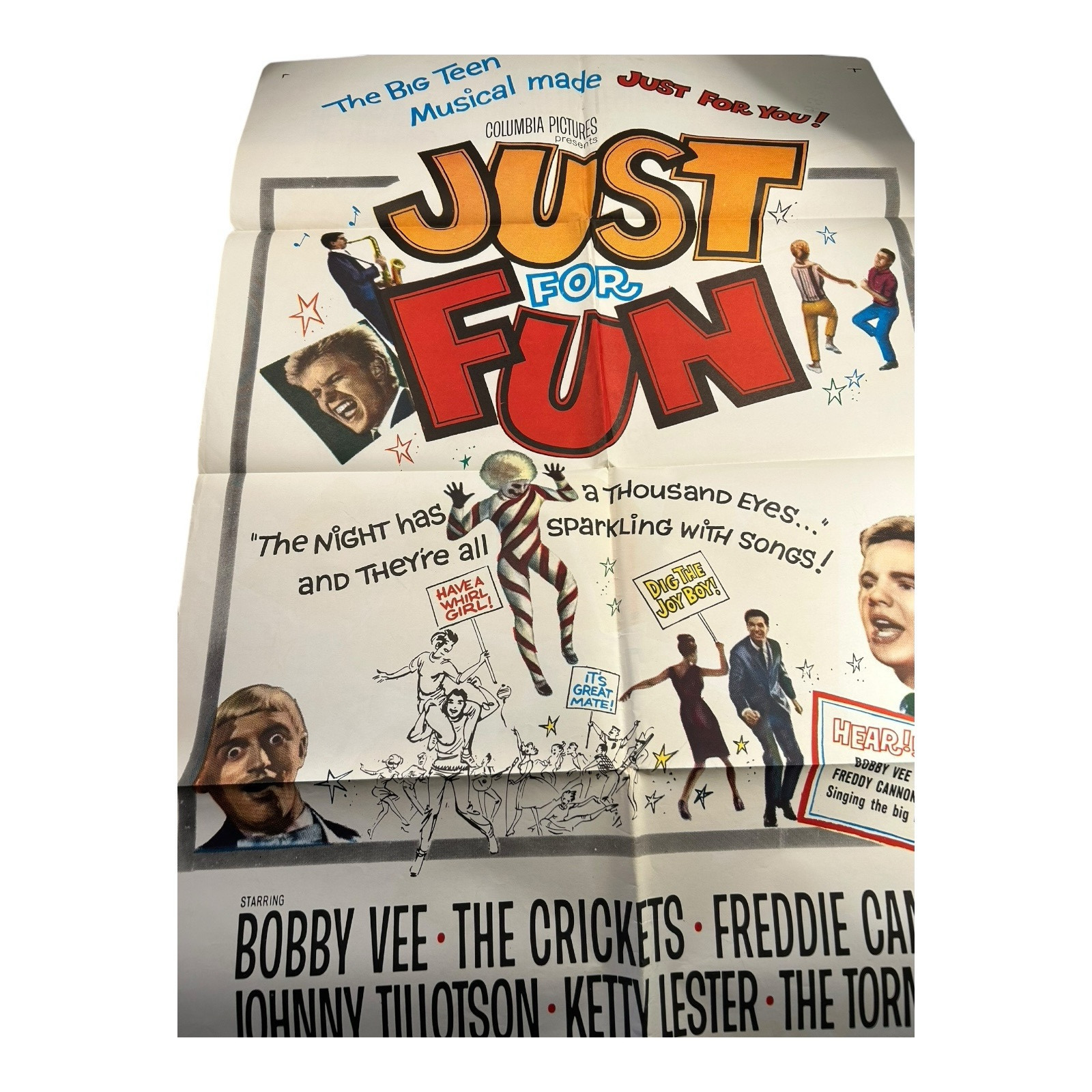 Vintage 1963 Just For Fun Movie Poster