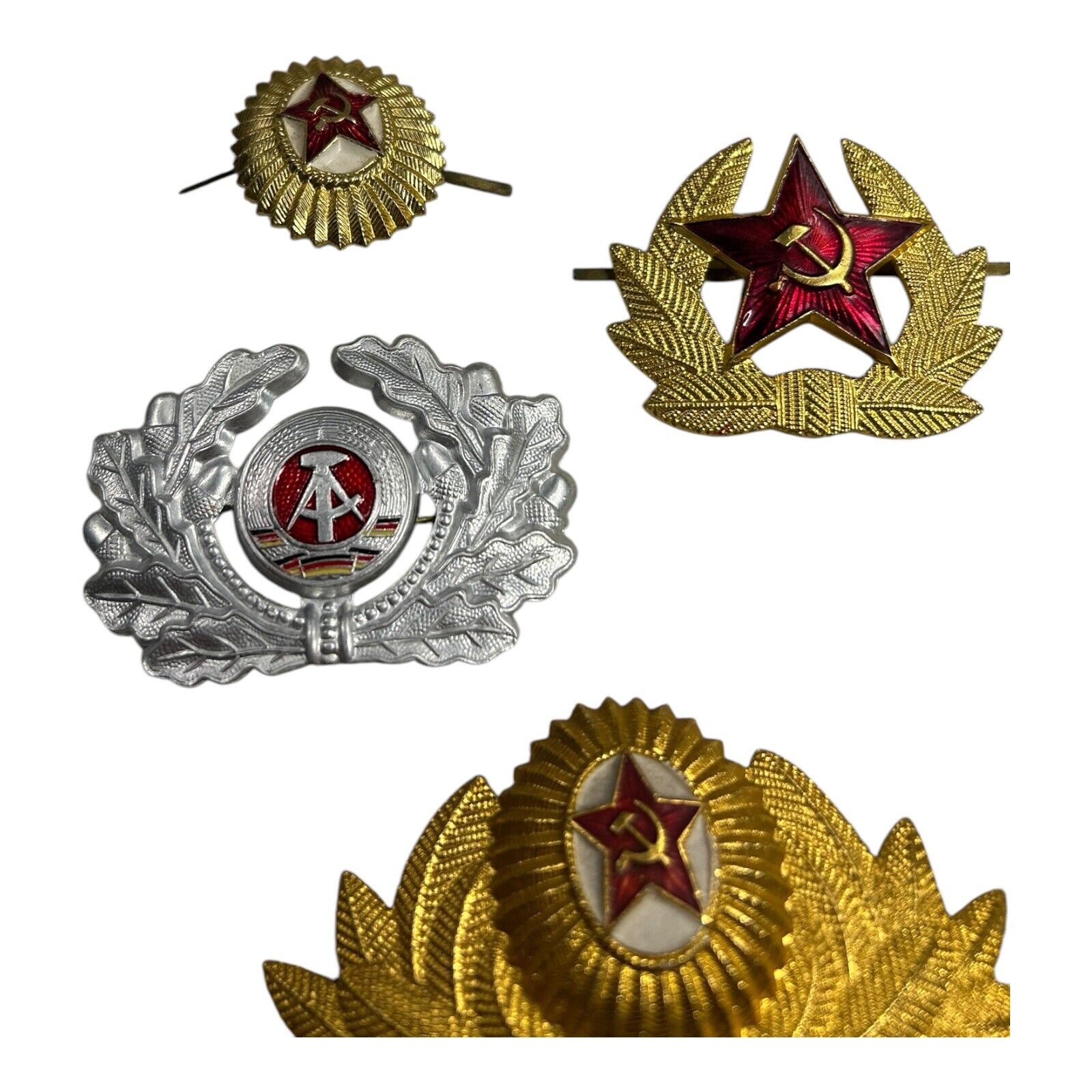 Vintage Collection 7 Pieces of Soviet Russian Military Pins and Badges