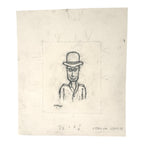 MCM Original Pencil Drawings Outsider Folk Art Portrait Series - William Anthony